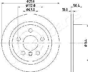 Japanparts DP-0136 - Əyləc Diski furqanavto.az