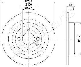 Japanparts DP-0133 - Əyləc Diski furqanavto.az