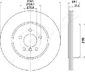 Japanparts DP-0124 - Əyləc Diski furqanavto.az