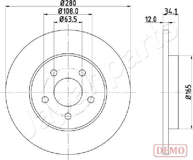 Japanparts DP-0309C - Əyləc Diski furqanavto.az