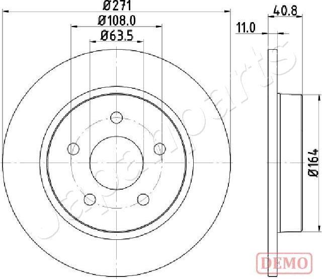 Japanparts DP-0305C - Əyləc Diski furqanavto.az