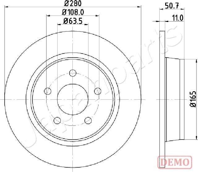 Japanparts DP-0302C - Əyləc Diski furqanavto.az