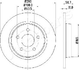 Japanparts DP-0302 - Əyləc Diski furqanavto.az