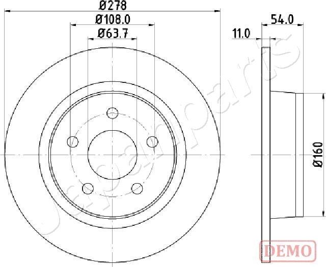 Japanparts DP-0311C - Əyləc Diski furqanavto.az