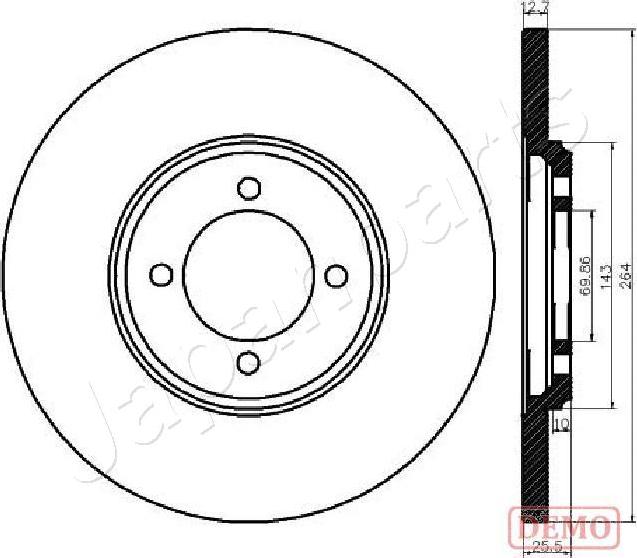 Japanparts DP-0318C - Əyləc Diski furqanavto.az