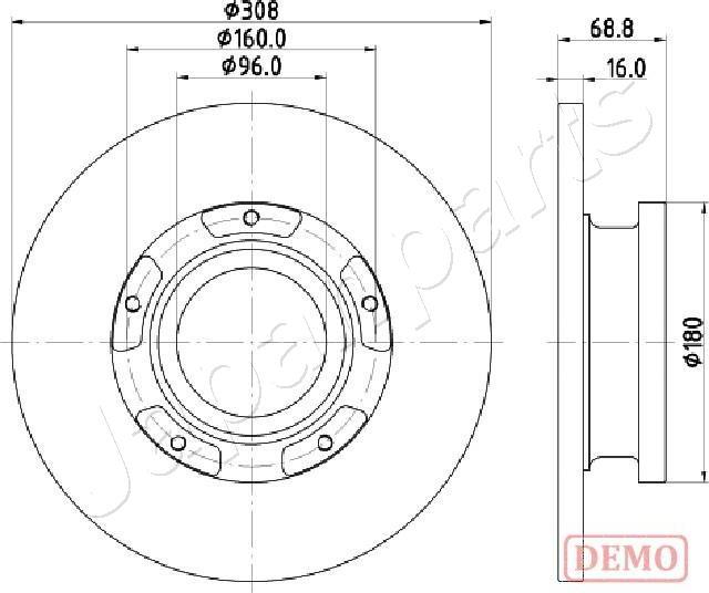 Japanparts DP-0312C - Əyləc Diski furqanavto.az