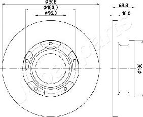 Japanparts DP-0312 - Əyləc Diski furqanavto.az