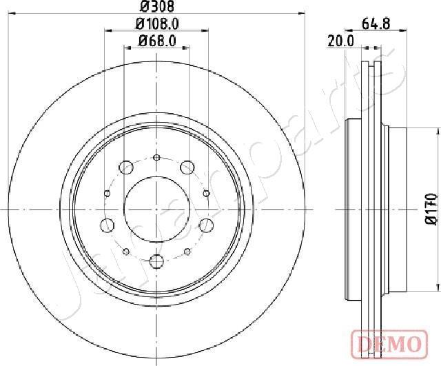 Japanparts DP-0326C - Əyləc Diski furqanavto.az