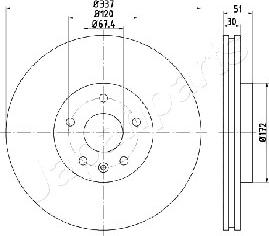 Japanparts DP-0323 - Əyləc Diski furqanavto.az