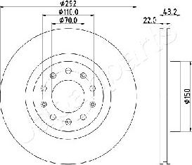 Japanparts DP-0205 - Əyləc Diski furqanavto.az