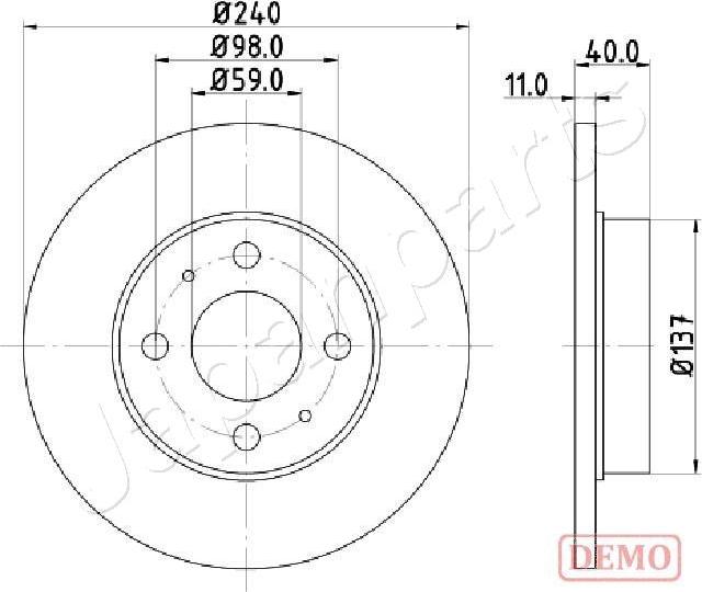 Japanparts DP-0200C - Əyləc Diski furqanavto.az