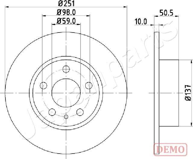 Japanparts DP-0202C - Əyləc Diski furqanavto.az