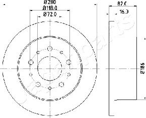 Japanparts DP-0216 - Əyləc Diski furqanavto.az