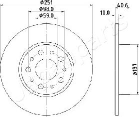 Japanparts DP-0211 - Əyləc Diski furqanavto.az