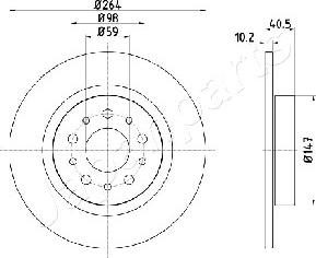 Japanparts DP-0212 - Əyləc Diski furqanavto.az