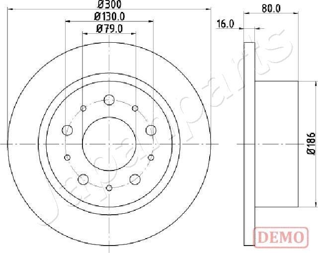 Japanparts DP-0217C - Əyləc Diski furqanavto.az