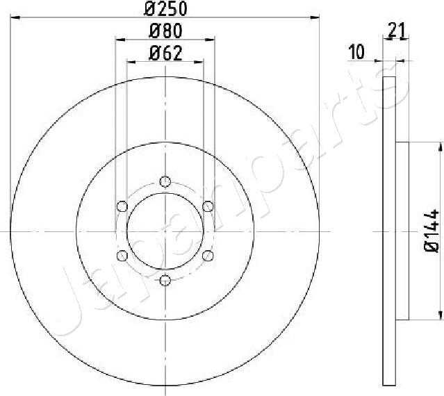 Japanparts DP-0234C - Əyləc Diski furqanavto.az