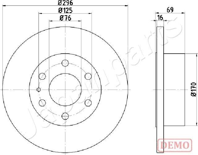 Japanparts DP-0225C - Əyləc Diski furqanavto.az