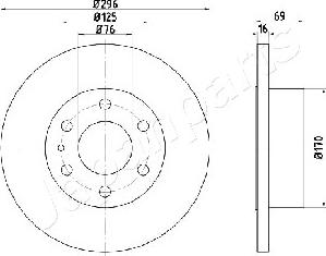 Japanparts DP-0225 - Əyləc Diski furqanavto.az