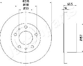 Japanparts DP-0223 - Əyləc Diski furqanavto.az