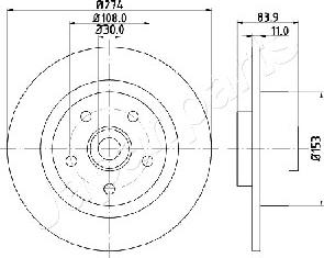 Japanparts DP-0704 - Əyləc Diski furqanavto.az