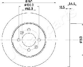 Japanparts DP-0708 - Əyləc Diski furqanavto.az