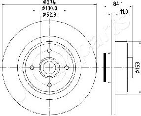 Japanparts DP-0703 - Əyləc Diski furqanavto.az