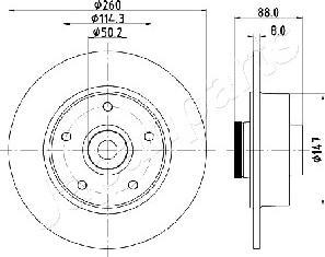 Japanparts DP-0713 - Əyləc Diski furqanavto.az