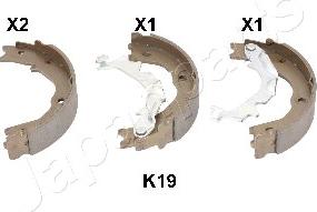 Japanparts GF-K19AF - Əyləc başlığı dəsti, dayanacaq əyləci furqanavto.az