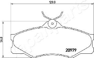 Japanparts PA-0945AF - Əyləc altlığı dəsti, əyləc diski furqanavto.az