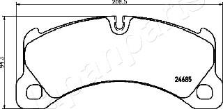 Japanparts PA-0948AF - Əyləc altlığı dəsti, əyləc diski furqanavto.az