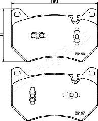 Japanparts PA-0963AF - Əyləc altlığı dəsti, əyləc diski furqanavto.az