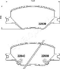 Japanparts PA-0417AF - Əyləc altlığı dəsti, əyləc diski furqanavto.az