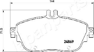 Japanparts PA-0503AF - Əyləc altlığı dəsti, əyləc diski furqanavto.az