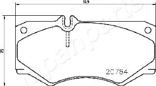 Japanparts PA-0530AF - Əyləc altlığı dəsti, əyləc diski furqanavto.az