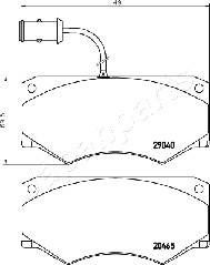 Japanparts PA-0232AF - Əyləc altlığı dəsti, əyləc diski furqanavto.az