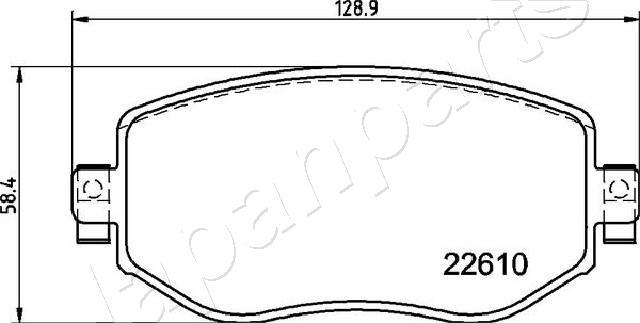 Japanparts PA-0722AF - Əyləc altlığı dəsti, əyləc diski furqanavto.az