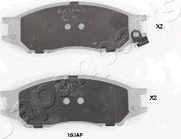 Japanparts PA-150AF - Əyləc altlığı dəsti, əyləc diski furqanavto.az