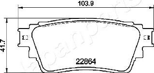 Japanparts PP-515AF - Əyləc altlığı dəsti, əyləc diski furqanavto.az