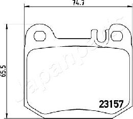 Japanparts PP-0519AF - Əyləc altlığı dəsti, əyləc diski furqanavto.az