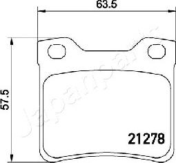 Japanparts PP-0615AF - Əyləc altlığı dəsti, əyləc diski furqanavto.az