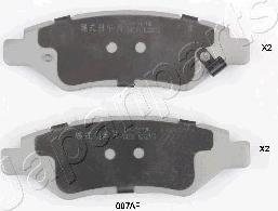 Japanparts PP-007AF - Əyləc altlığı dəsti, əyləc diski www.furqanavto.az