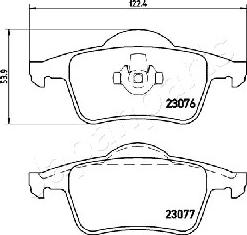 Japanparts PP-0317AF - Əyləc altlığı dəsti, əyləc diski furqanavto.az