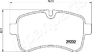 Japanparts PP-0218AF - Əyləc altlığı dəsti, əyləc diski furqanavto.az