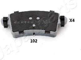 Japanparts PP-102AF - Əyləc altlığı dəsti, əyləc diski furqanavto.az