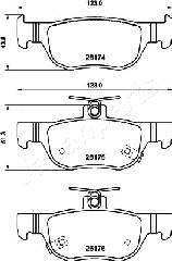 Japanparts PP-320AF - Əyləc altlığı dəsti, əyləc diski furqanavto.az