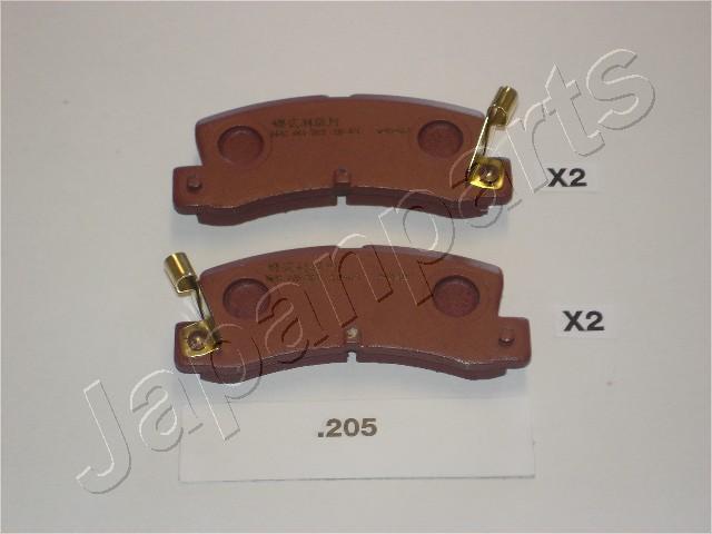 Japanparts PP-205AF - Əyləc altlığı dəsti, əyləc diski furqanavto.az