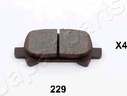 Japanparts PP-229AF - Əyləc altlığı dəsti, əyləc diski furqanavto.az