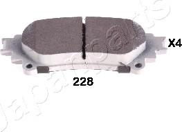 Japanparts PP-228AF - Əyləc altlığı dəsti, əyləc diski furqanavto.az