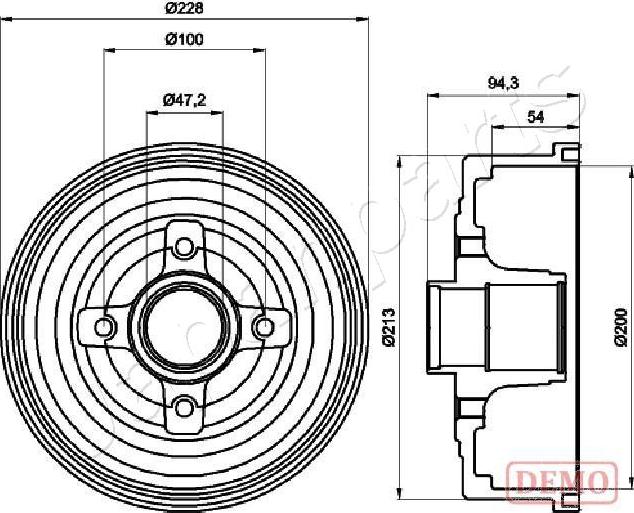 Japanparts TA-0412C - Əyləc barabanı furqanavto.az